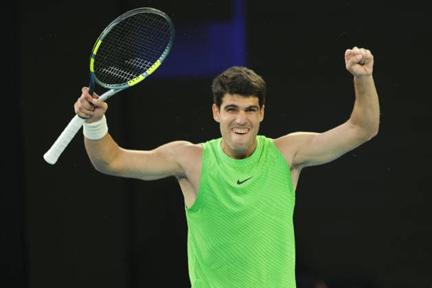 Carlos Alcaraz, ESP, during semifinals at 2026 Australian Open in Melbourne, 30 01 2026