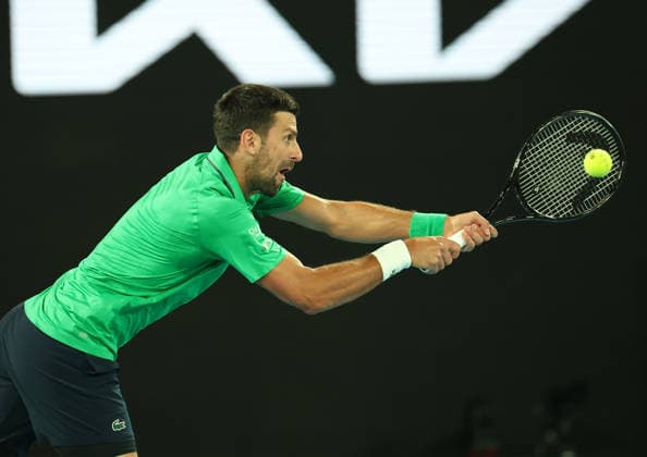January 30, 2026, Melbourne, Victoria, Australia: NOVAK DJOKOVIC of Serbia during the match against J. Sinner of Italy in the semifinal of Australian Open, Melbourne, Australia. Melbourne Australia - ZUMAc278 20260130_zsp_c278_047 Copyright: xMarcinxCholewinskix