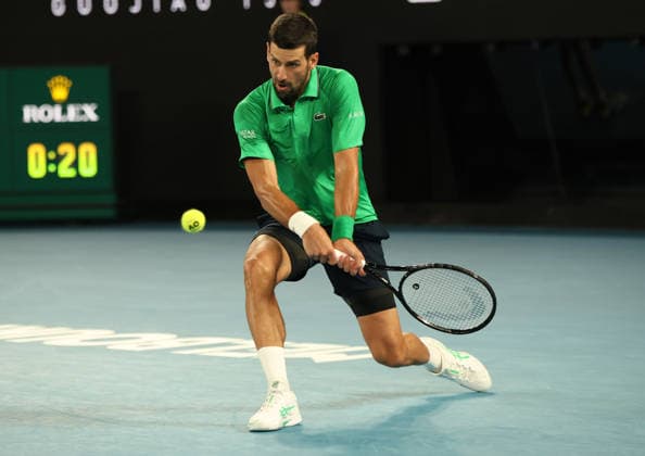 January 30, 2026, Melbourne, Victoria, Australia: NOVAK DJOKOVIC of Serbia during the match against J. Sinner of Italy in the semifinal of Australian Open, Melbourne, Australia. Melbourne Australia - ZUMAc278 20260130_zsp_c278_055 Copyright: xMarcinxCholewinskix