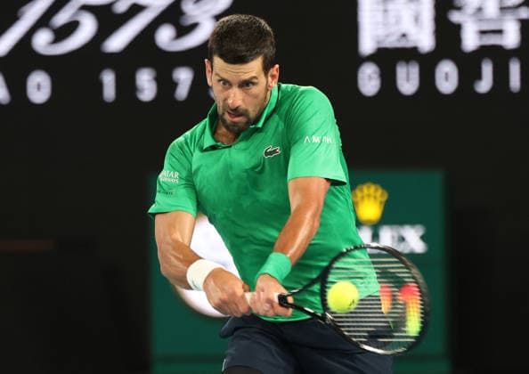 January 30, 2026, Melbourne, Victoria, Australia: NOVAK DJOKOVIC of Serbia during the match against J. Sinner of Italy in the semifinal of Australian Open, Melbourne, Australia. Melbourne Australia - ZUMAc278 20260130_zsp_c278_057 Copyright: xMarcinxCholewinskix