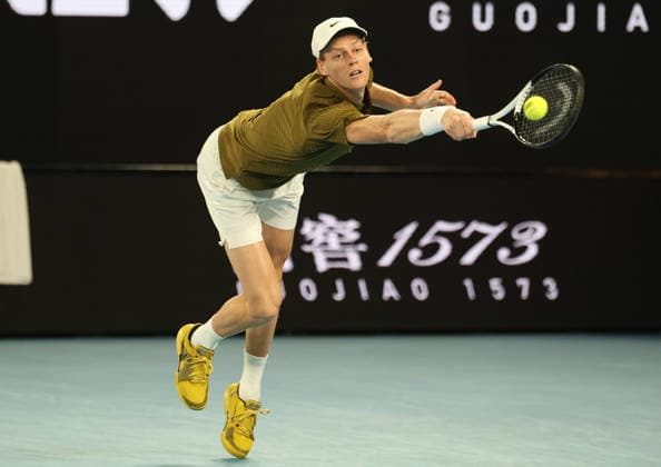 January 30, 2026, Melbourne, Victoria, Australia: JANNIK SINNER of Italy during the match against N. Djokovic of Serbia in the semifinal of Australian Open, Melbourne, Australia. Melbourne Australia - ZUMAc278 20260130_zsp_c278_068 Copyright: xMarcinxCholewinskix