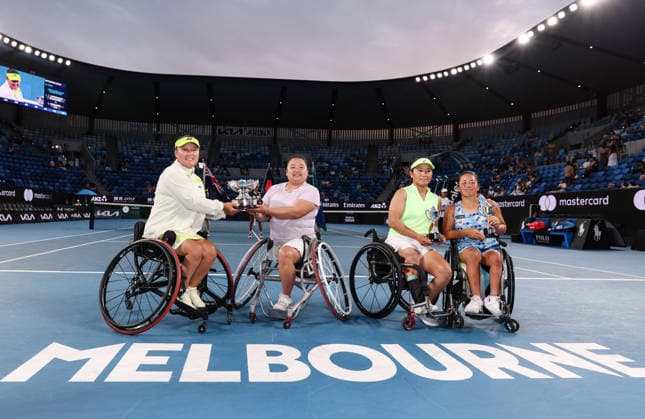Tennis, Australian Open, women, wheelchair tennis, doubles, final