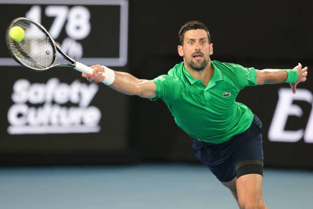 Novak Djokovic, SRB, during semifinals at 2026 Australian Open in Melbourne, 30 01 2026