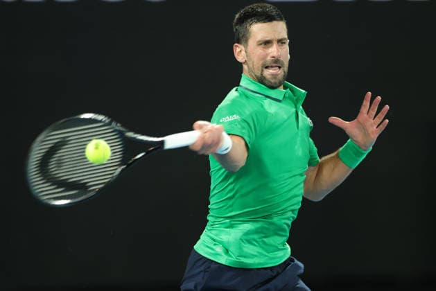 Novak Djokovic, SRB, during semifinals at 2026 Australian Open in Melbourne, 30 01 2026