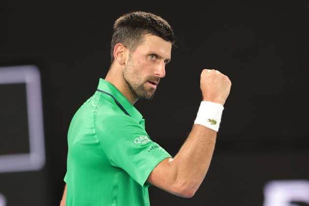 Novak Djokovic, SRB, during semifinals at 2026 Australian Open in Melbourne, 30 01 2026