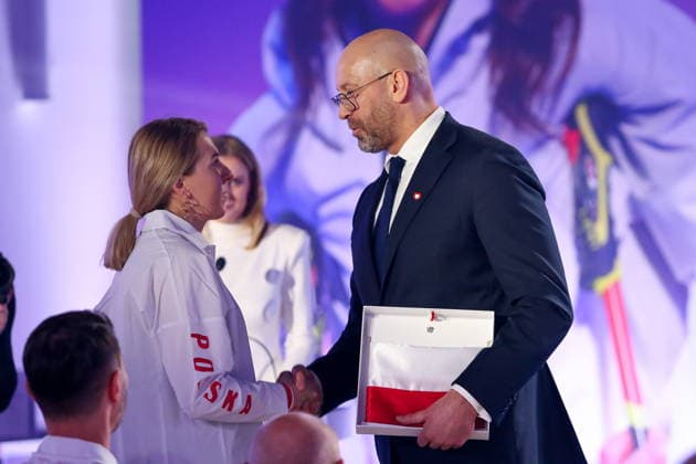 WARSZAWA 30.01.2026 XXV ZIMOWE IGRZYSKA OLIMPIJSKIE MEDIOLAN-CORTINA 2026 - SLUBOWANIE OLIMPIJSKIE REPREZENTACJA POLSKI TEAM PL --- MILANO-CORTINA 2026 XXV OLYMPIC Winter games, Winterspiele,Spiele, Summer games - OLYMPIC OATH OF POLISH national team, Nationalteam IN WARSAW NATALIA CZERWONKA JAKUB RUTNICKI FOT. ANNA KLEPACZKO FOTOPYK NEWSPIX.PL --- newspix.pl 