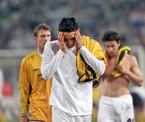 27 02 03 VfB Stuttgart Celtic Glasgow Germany, Stuttgart, 27 02 2003, Soccer, UEFA Cup, Season 2002 2003, VfB Stuttgart Celtic Glasgow 3 2 Kevin Kuranyi VfB Stuttgart