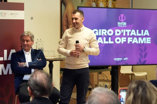 Roberto Visentini in the Hall of Fame of Giro d’Italia, Vincenzo Nibali January 30, 2026, Milan (photo Gian Mattia D’Alberto Lapresse) Roberto Visentini inserito nella Hall of Fame del Giro d’Italia, Vincenzo Nibali, 30 Gennaio 2026 , Milano (photo Gian Mattia D’Alberto Lapresse)  Copyright: xGianxMattiaxD Albertox-xLaPressex