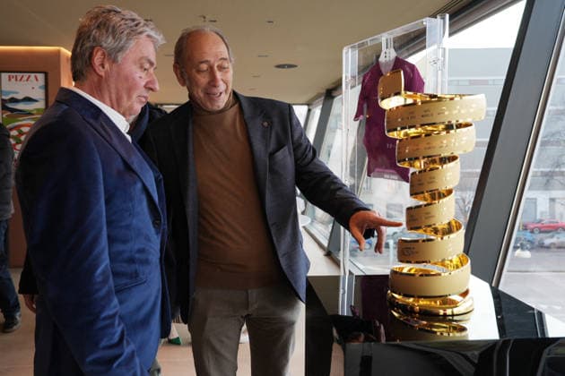 Roberto Visentini in the Hall of Fame of Giro dÕItalia, Stefano Allocchio, January 30, 2026, Milan (photo Gian Mattia DÕAlberto Lapresse) Roberto Visentini inserito nella Hall of Fame del Giro dÕItalia, Stefano Allocchio, direttore di corsa del Giro d Italia, 30 Gennaio 2026 , Milano (photo Gian Mattia DÕAlberto Lapresse)  Copyright: xGianxMattiaxD Albertox-xLaPressex