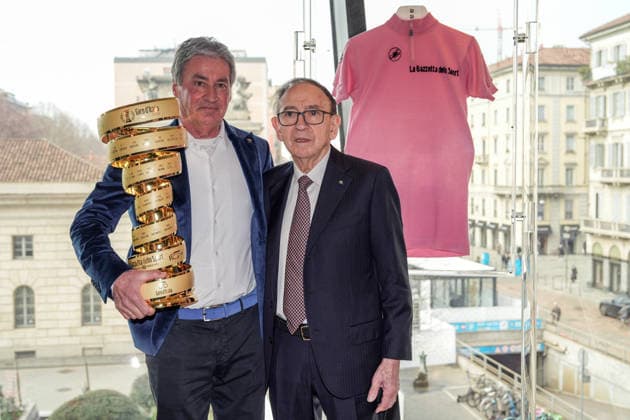Roberto Visentini in the Hall of Fame of Giro d’Italia, con Ernesto Colnago, January 30, 2026, Milan (photo Gian Mattia D’Alberto Lapresse) Roberto Visentini inserito nella Hall of Fame del Giro d’Italia, Ernesto Colnago, 30 Gennaio 2026 , Milano (photo Gian Mattia D’Alberto Lapresse)  Copyright: xGianxMattiaxD Albertox-xLaPressex