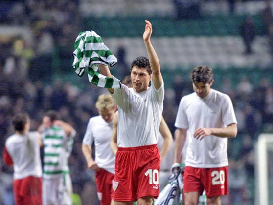 20 02 03 Celtic Glasgow VfB Stuttgart Scotland, Glasgow, 20 02 2003, Soccer, UEFA Cup, Season 2002 2003, Celtic Glasgow VfB Stuttgart 3 1 Krassimir Balakov VfB Stuttgart