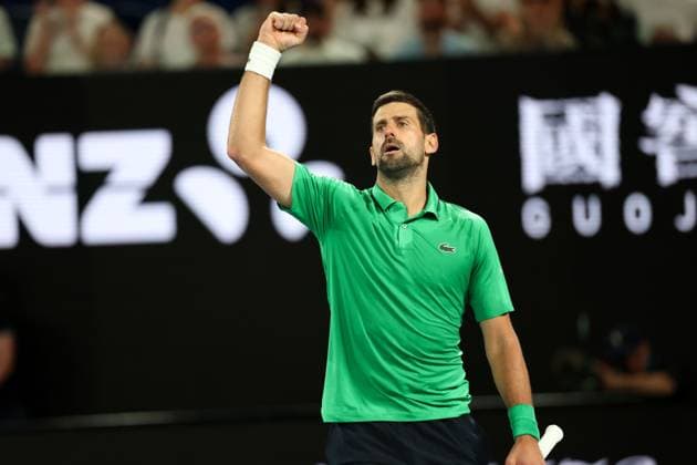 Novak Djokovic wins the fourth set during his Semi-final match Australian Open tennis tournament, Day Thirteen, Melbourne Park, Australia - 30 Jan 2026Melbourne Melbourne Park Victoria (VIC) Australia  Copyright: xRachelxBach Shutterstockx 16455618ha