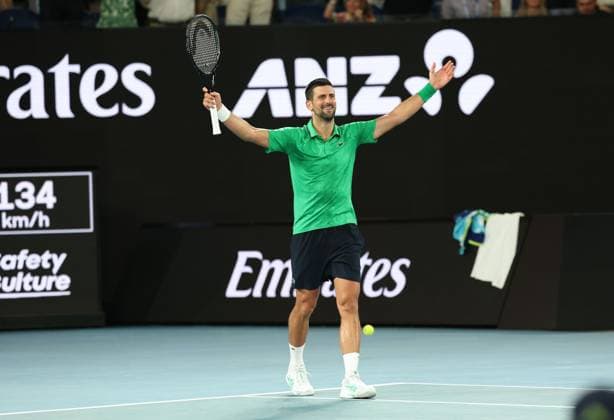 Novak Djokovic wins his Semi-final match Australian Open tennis tournament, Day Thirteen, Melbourne Park, Australia - 30 Jan 2026Melbourne Melbourne Park Victoria (VIC) Australia  Copyright: xRachelxBach Shutterstockx 16455618hw