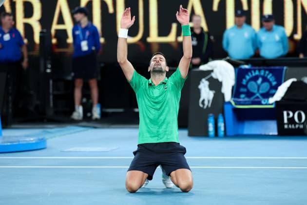 Novak Djokovic wins his Semi-final match Australian Open tennis tournament, Day Thirteen, Melbourne Park, Australia - 30 Jan 2026Melbourne Melbourne Park Victoria (VIC) Australia  Copyright: xRachelxBach Shutterstockx 16455618ic