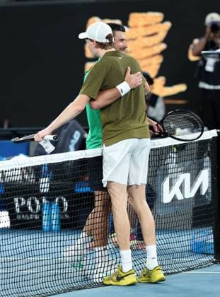 Novak Djokovic wins his Semi-final match against Jannik Sinner Australian Open tennis tournament, Day Thirteen, Melbourne Park, Australia - 30 Jan 2026Melbourne Melbourne Park Victoria (VIC) Australia  Copyright: xRachelxBach Shutterstockx 16455618iu