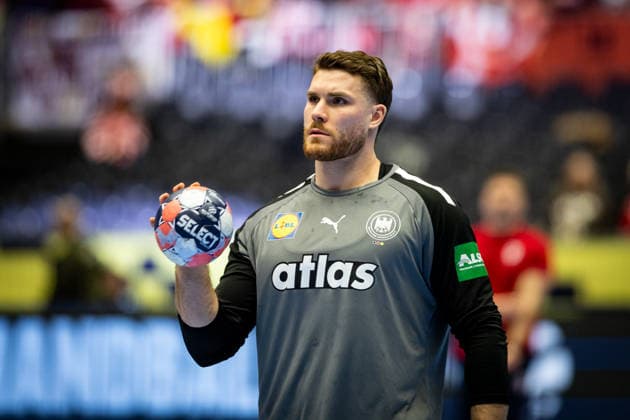 HERNING, DENMARK - JANUARY 30: Johannes Golla (Germany, 04) during the EHF EURO 2026 Semifinal 1 match between Germany vs Croatia at Jyske Bank Boxen Arena on January 30, 2026 in Herning, Denmark. Midtjylland Denmark Copyright: xMarioxM.xKobergx
