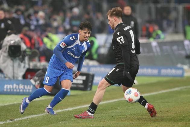 Magdeburg, Saxony-Anhalt, Germany, 30 01 2026 Avnet Arena 20 Matchday, Season 2025 26, 2 Soccer Bundesliga 1 FC Magdeburg Hannover 96 Laurin Ulrich 8, 1 FC Magdeburg and Benjamin Källman 09, Hannover 96 Copyright: xdtsxNachrichtenagenturx dts_104677