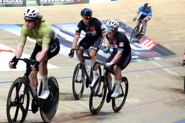DEU, Sixdays Berlin, 30 01 2026, Velodrom, Berlin, DEU, Sixdays Berlin, in the picture Roger Kluge GER , Moritz Augenstein GER nordphotoxGmbHx xEngler nph00076