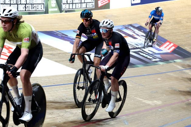 DEU, Sixdays Berlin, 30 01 2026, Velodrom, Berlin, DEU, Sixdays Berlin, in the picture Roger Kluge GER , Moritz Augenstein GER nordphotoxGmbHx xEngler nph00076