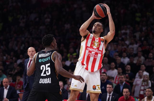 CRVENA ZVEZDA vs DUBAI JORDAN NWORA, basketball player of Crvena zvezda, during the Euroleague match against Dubai, at Belgrade Arena. Belgrade, 30.01.2026. photo: MN Press ds BASKETBALL, EUROLEAGUE, CRVENA ZVEZDA, DUBAI Belgrade Belgrade Arena Serbia Copyright: xMNxPressx