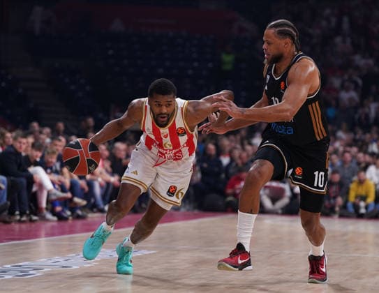 CRVENA ZVEZDA vs DUBAI JARED BUTLER, basketball player of Crvena zvezda, during the Euroleague match against Dubai, at Belgrade Arena. Belgrade, 30.01.2026. photo: MN Press ds BASKETBALL, EUROLEAGUE, CRVENA ZVEZDA, DUBAI Belgrade Belgrade Arena Serbia Copyright: xMNxPressx
