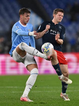 Dc Roma 30 01 2026 - campionato di calcio serie A Lazio-Genoa foto Domenico Cippitelli Image nella foto: Daniel Maldini-Morten Frendrup 