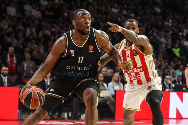 Crvena Zvezda v Dubai Basketball - EuroLeague BELGRADE, SERBIA - JANUARY 30: Mfiondu Kabengele (17) of Dubai Basketball in action during the EuroLeague week 25 basketball match between Crvena Zvezda and Dubai Basketball at the Belgrade Arena in Belgrade, Serbia on January 30, 2026. Filip Stevanovic Anadolu Belgrade Serbia. Editorial use only. Please get in touch for any other usage.  Copyright: x2026xAnadoluxFilipxStevanovicx