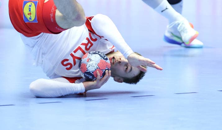 Denmark v Iceland - MenÂ s EHF EURO 2026 HERNING, DENMARK - JANUARY 30: Mathias Gidsel during the Men s EHF Euro 2026 Semi Finals match betweenDenmark and Iceland at Jyske Bank Boxen Herning Arena on January 30 2026 in Herning, Denmark.  SanjinxStrukic PIXSELL
