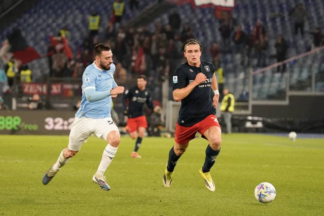 Lorenzo Colomba and Mario Gila during the 23rd football match valid for the Serie A championship between S.S. Lazio vs Genoa F.C. at the Olympic Stadium, Rome, italy on 30 January 2026  Copyright: xStefanoxDÂ offizi IPAxSportx xipa-agency.netx xx IPA_70760369 IPA_Agency_IPA70760369