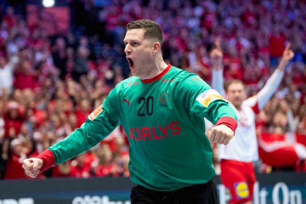 EHF Euro 2026 Denmark Iceland Denmark s goalkeeper Kevin Moeller reacts after a goal during the EHF Euro 2026 semifinal match between Denmark and Iceland at Jyske Bank Boxen in Herning, Friday, January 30, 2026 Photo Bo Amstrup Ritzau Scanpix , Herning Denmark Mors  Copyright: BoxAmrstrupx xRitzauxScanpix BoxAmstrupx spdk20260130-224525-L