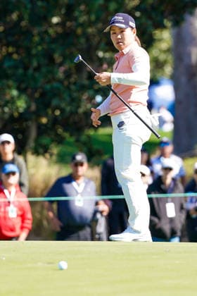 January 30, 2026, Orlando, Florida, USA: Nasa Hataoka reacts after missing a putt on the 9th green during the second round of the 2026 Hilton Grand Vacations Tournament of Champions at Lake Nona Golf & Country Club. Orlando USA - ZUMAw109 20260130_fap_w109_003 Copyright: xDebbyxWongx
