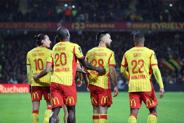 FOOTBALL : RC Lens vs Le Havre - Ligue 1 J20 - 30 01 2026 Florian THAUVIN (RC Lens), Malang SARR (RC Lens), Adrien THOMASSON (RC Lens) et Wesley SAÃD (RC Lens) lors du match RC Lens vs Le Havre, Ligue 1 J20, stade Bollaert-Delelis, le 30 janvier 2026 - photo Laurent Sanson PsnewZ  Copyright: xLaurentxSANSONx xPsnewZx