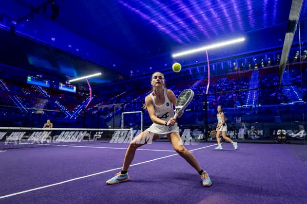 Padel Hexagon Cup 2026 Tamara Icardo competes during the match between Marta Ortega and Gemma Triay of Rafa Nadal Academy and Claudia Fernandez and Tamara Icardo of team 10 Padel during Day Three of the Generali Hexagon Cup 2026 tournament celebrated at La Caja Magica on January 30, 2026 in Madrid, Spain. Madrid La Caja Magica Madrid Spain Copyright: xAlbertoxGardinx AGardin_20260130_Hexagon_Cup_Padel_0542
