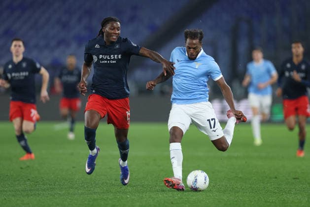 CALCIO - Serie A - SS Lazio vs Genoa CFC Rome, Italy - January 30, 2025: Ruslan Malinovskyi of Genoa C.F.C. , Nuno Tavares of S.S. Lazio seen in action during the Serie A Enilive 2025-2026 football match between S.S. Lazio vs Genoa CFC at Olympic Stadium. Rome Italy  Copyright: xIPAxSport ABACAx