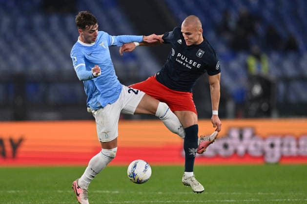 CALCIO - Serie A - SS Lazio vs Genoa CFC Daniel Maldini of S.S. Lazio and Leo Ostigard of Genoa C.F.C. are in action during the 23th matchday of the Serie A championship between S.S. Lazio and Genoa C.F.C. at the Stadio Olimpico on January 30, 2026 in Rome, Italy. Rome Italy  Copyright: xIPAxSport ABACAx