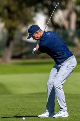 LA JOLLA, CA - JANUARY 30: Justin Rose hits his second on the 10th fairway during the second round of the Farmers Insurance Open, Friday, January 30, 2026, in La Jolla, California. (Photo by Tony Ding Icon Sportswire) GOLF: JAN 30 PGA, Golf Herren Farmers Insurance Open EDITORIAL USE ONLY Icon46520260130006