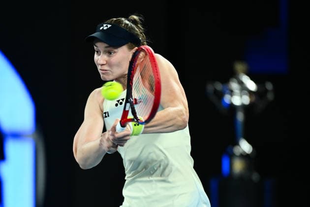 TENNIS AUSTRALIAN OPEN, Elena Rybakina of Kazakhstan in action during the women™s singles final against Aryna Sabalenka of Belarus on day 14 of the 2026 Australian Open tennis tournament at Melbourne Park in Melbourne, Saturday, January 31, 2026. ( NO ARCHIVING MELBOURNE VICTORIA AUSTRALIA  Copyright: xJOELxCARRETTx 20260131112990273300