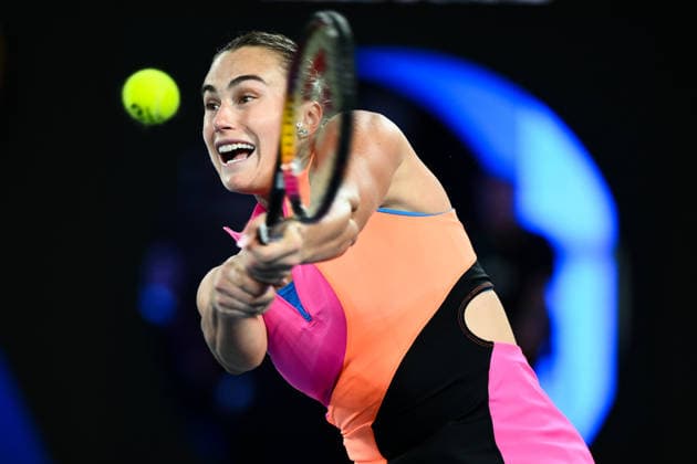TENNIS AUSTRALIAN OPEN, Aryna Sabalenka of Belarus in action during the women™s singles final against Elena Rybakina of Kazakhstan on day 14 of the 2026 Australian Open tennis tournament at Melbourne Park in Melbourne, Saturday, January 31, 2026. ( NO ARCHIVING MELBOURNE VICTORIA AUSTRALIA  Copyright: xJOELxCARRETTx 20260131157696553700