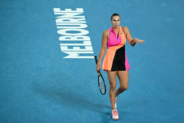 TENNIS AUSTRALIAN OPEN, Aryna Sabalenka of Belarus reacts during the women™s singles final against Elena Rybakina of Kazakhstan on day 14 of the 2026 Australian Open tennis tournament at Melbourne Park in Melbourne, Saturday, January 31, 2026. ( NO ARCHIVING MELBOURNE VICTORIA AUSTRALIA  Copyright: xJAMESxROSSx 20260131139710490659