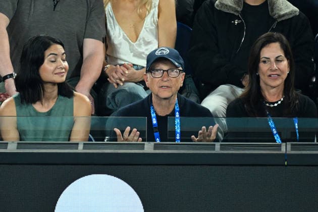 TENNIS AUSTRALIAN OPEN, Bill Gates watches Aryna Sabalenka of Belarus during the women™s singles final against Elena Rybakina of Kazakhstan on day 14 of the 2026 Australian Open tennis tournament at Melbourne Park in Melbourne, Saturday, January 31, 2026. ( NO ARCHIVING MELBOURNE VICTORIA AUSTRALIA  Copyright: xJAMESxROSSx 20260131126856012788