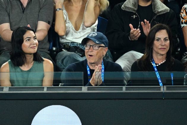 TENNIS AUSTRALIAN OPEN, Bill Gates watches Aryna Sabalenka of Belarus during the women™s singles final against Elena Rybakina of Kazakhstan on day 14 of the 2026 Australian Open tennis tournament at Melbourne Park in Melbourne, Saturday, January 31, 2026. ( NO ARCHIVING MELBOURNE VICTORIA AUSTRALIA  Copyright: xJAMESxROSSx 20260131157425833822