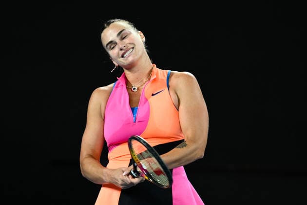 TENNIS AUSTRALIAN OPEN, Aryna Sabalenka of Belarus reacts during the women™s singles final against Elena Rybakina of Kazakhstan on day 14 of the 2026 Australian Open tennis tournament at Melbourne Park in Melbourne, Saturday, January 31, 2026. ( NO ARCHIVING MELBOURNE VICTORIA AUSTRALIA  Copyright: xJOELxCARRETTx 20260131188346775113