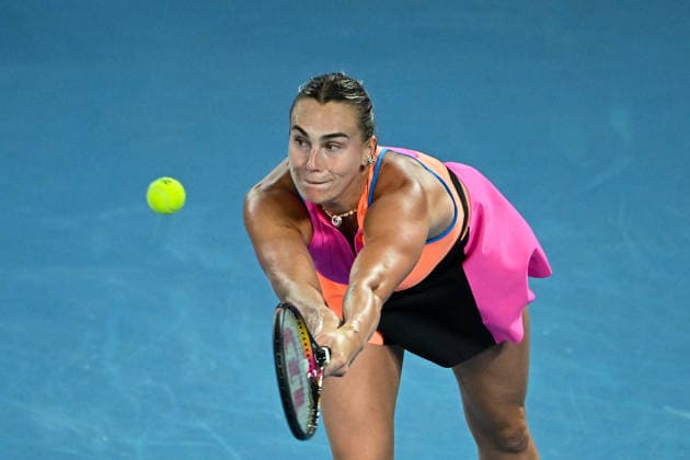 TENNIS AUSTRALIAN OPEN, Aryna Sabalenka of Belarus in action during the women™s singles final against Elena Rybakina of Kazakhstan on day 14 of the 2026 Australian Open tennis tournament at Melbourne Park in Melbourne, Saturday, January 31, 2026. ( NO ARCHIVING MELBOURNE VICTORIA AUSTRALIA  Copyright: xJAMESxROSSx 20260131125473463370