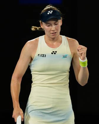 January 31, 2026: 5th seed ELENA RYBAKINA of Kazakhstan in action against 1st seed ARYNA SABALENKA of Belarus on Rod Laver Arena in a Women s Singles Final match on day 14 of the 2026 Australian Open in Melbourne, Australia. Cal Media Melbourne Australia - ZUMAc04_ 20260131_faf_c04_003 Copyright: xSydneyxLowx