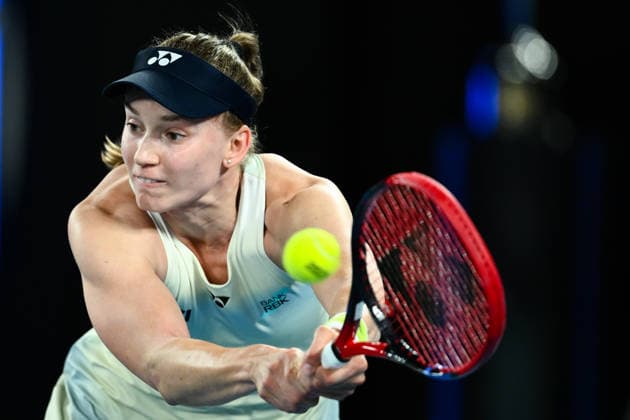 TENNIS AUSTRALIAN OPEN, Elena Rybakina of Kazakhstan in action during the women™s singles final against Aryna Sabalenka of Belarus on day 14 of the 2026 Australian Open tennis tournament at Melbourne Park in Melbourne, Saturday, January 31, 2026. ( NO ARCHIVING MELBOURNE VICTORIA AUSTRALIA  Copyright: xJOELxCARRETTx 20260131198472741238