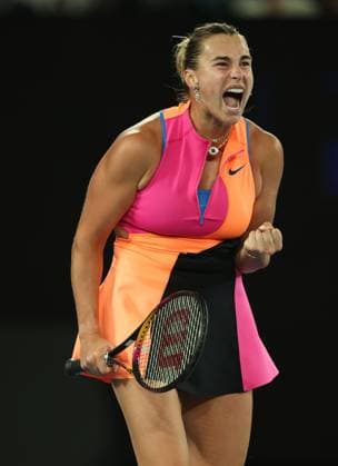 Aryna Sabalenka wins the second set during the Women s final match Australian Open tennis tournament, Day Fourteen, Melbourne Park, Australia - 31 Jan 2026Melbourne Melbourne Park Victoria (VIC) Australia  Copyright: xEllaxLing Shutterstockx 16455625bt