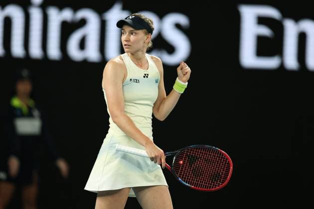 Elena Rybakina celebrates during the Women s final match Australian Open tennis tournament, Day Fourteen, Melbourne Park, Australia - 31 Jan 2026Melbourne Melbourne Park Victoria (VIC) Australia  Copyright: xEllaxLing Shutterstockx 16455625cc