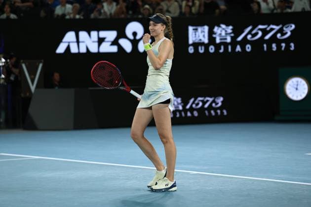 Elena Rybakina celebrates winning the Women s final match Australian Open tennis tournament, Day Fourteen, Melbourne Park, Australia - 31 Jan 2026Melbourne Melbourne Park Victoria (VIC) Australia  Copyright: xEllaxLing Shutterstockx 16455625ck