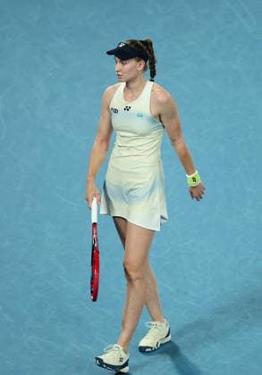 (260131) -- MELBOURNE, Jan. 31, 2026 -- Elena Rybakina is seen during the women s singles final between Elena Rybakina of Kazakhstan and Aryna Sabalenka of Belarus at the Australian Open tennis tournament in Melbourne, Australia, Jan. 31, 2026. ) (SP)AUSTRALIA-MELBOURNE-TENNIS-AUSTRALIAN OPEN-WOMEN S SINGLES-FINAL MaxPing 