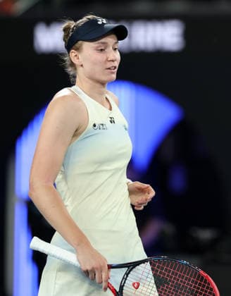 (260131) -- MELBOURNE, Jan. 31, 2026 -- Elena Rybakina reacts during the women s singles final between Elena Rybakina of Kazakhstan and Aryna Sabalenka of Belarus at the Australian Open tennis tournament in Melbourne, Australia, Jan. 31, 2026. ) (SP)AUSTRALIA-MELBOURNE-TENNIS-AUSTRALIAN OPEN-WOMEN S SINGLES-FINAL MaxPing 